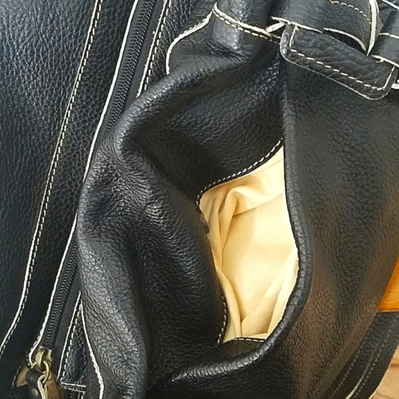 Del Conte black pebbled leather satchel - Picture 8 of 13